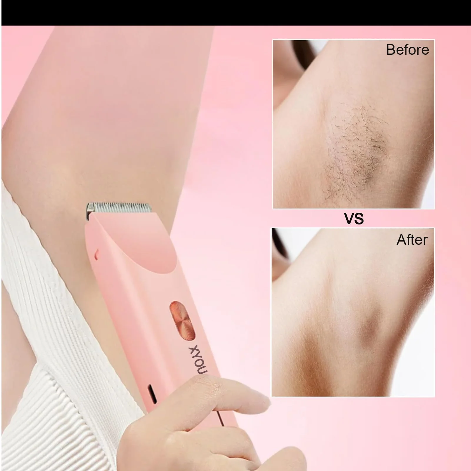 XYOUWEI Electric Shaver for Women, 2 in 1 Bikini Trimmer, USB Rechargeable Electric Razors Body Hair Trimmer for Face Leg Bikini Underarm Arm - Image 6