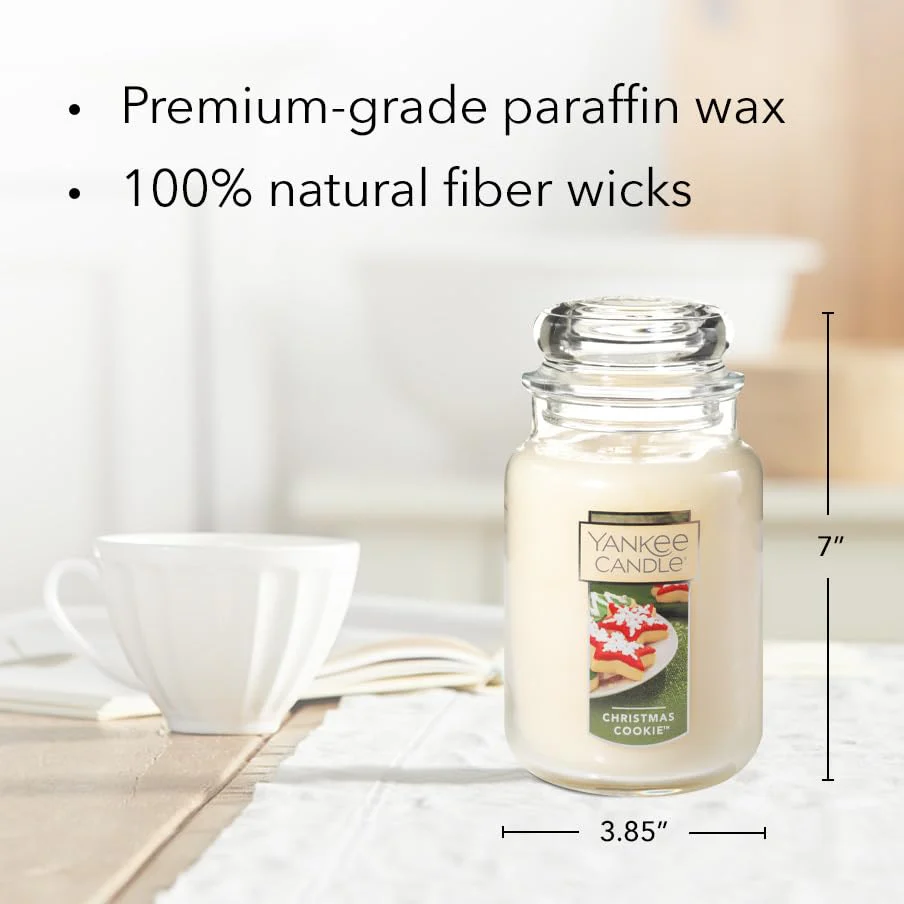 Yankee Candle Christmas Cookie Scented Classic 22oz Large Jar Single Wick Candle Over 110 Hours of Burn Time Perfect for Holiday Gifting and Celebration - Image 8