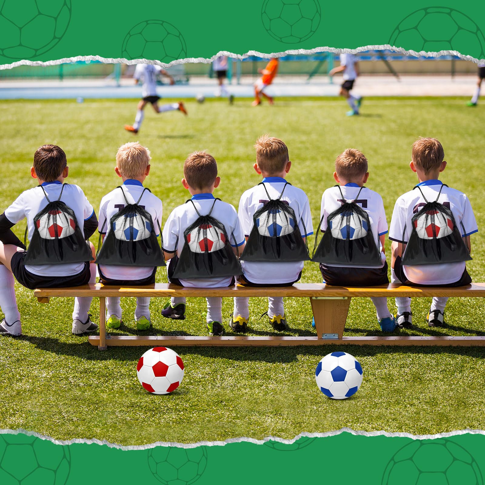 yasuwekik 2 Pack Operation Christmas Deflated Soccer Ball with Pump for Child Size 3,Size 4,Size 5 (Color, Size 4) - Image 2
