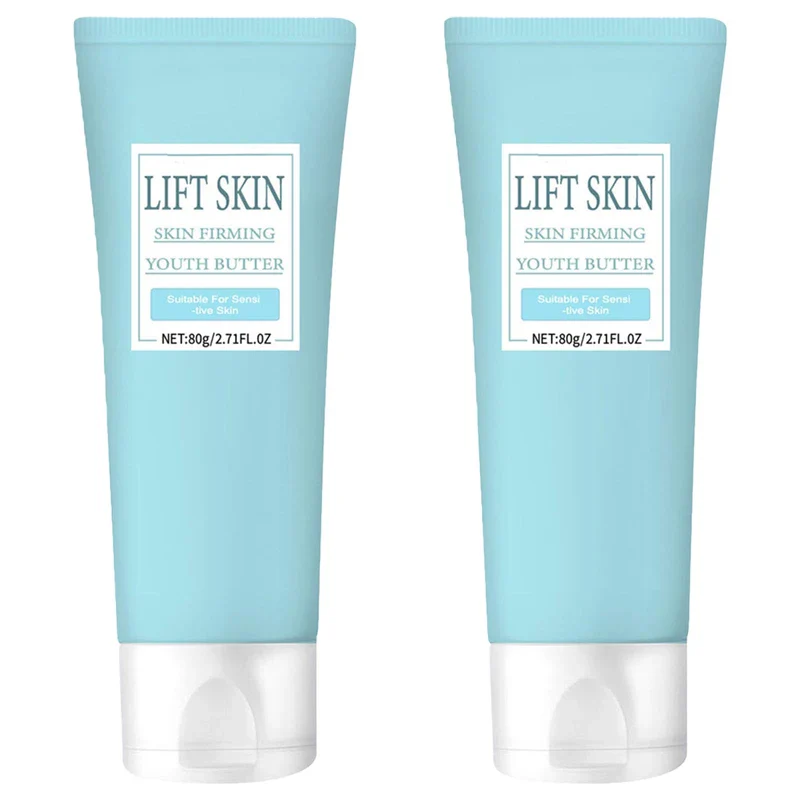 YFKEJI LuxeLift Skin Firming Youth Butter, Luxelift Skin Firming Cream for Loose Skin for Body Face Neck, Luxelift Skin Firming Cream, 2PCS