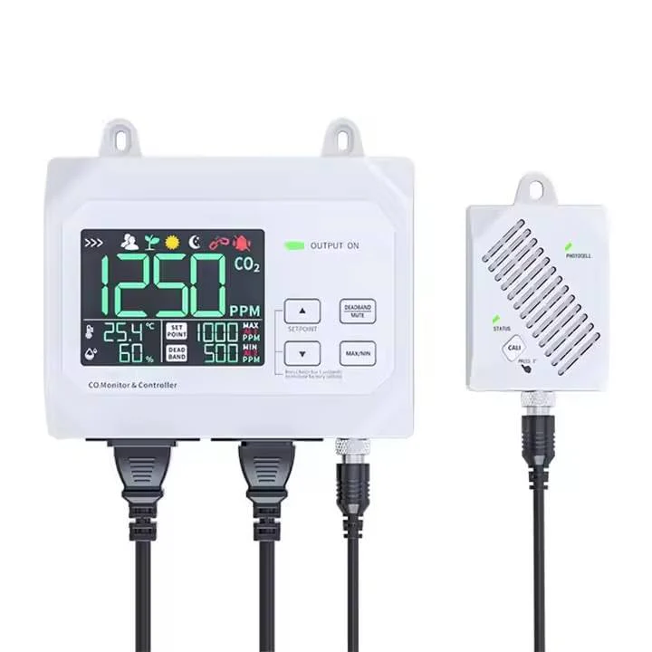 YFYIQI Fixed CO2 Controller Carbon Dioxide Controller with Two Mode Charactor Mode Plant Mode CO2 Measurement Range 0-9999ppm CO2 Display Resolution 1ppm External Sensor Digital Color Screen Display - Image 7