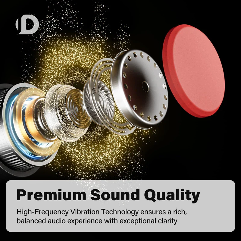 Yistao Bone Conduction Headphones, Open Ear Headphones Wireless Earphones, 32GB MP3, 8 Hours Playtime, Bluetooth 5.3, IP68 Waterproof Headphones for Running and Fitness Workout - Red - Image 2