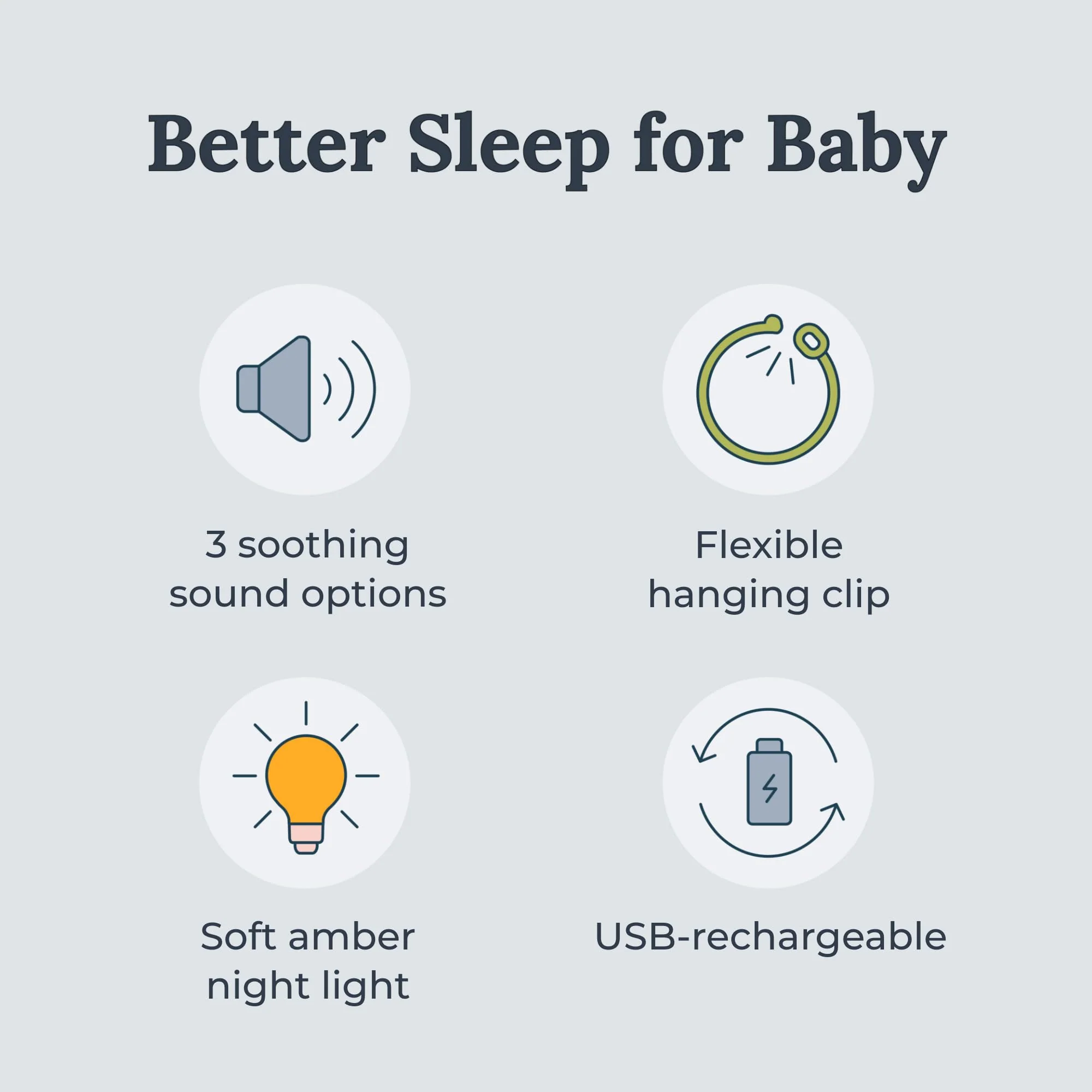 Yogasleep Hushh Portable White Noise Sound Machine for Baby, 3 Soothing Natural Sounds with Volume Control, Compact Size, Noise Canceling for Sleep Aid, Office Privacy, & Meditation, Registry Gift - Image 8