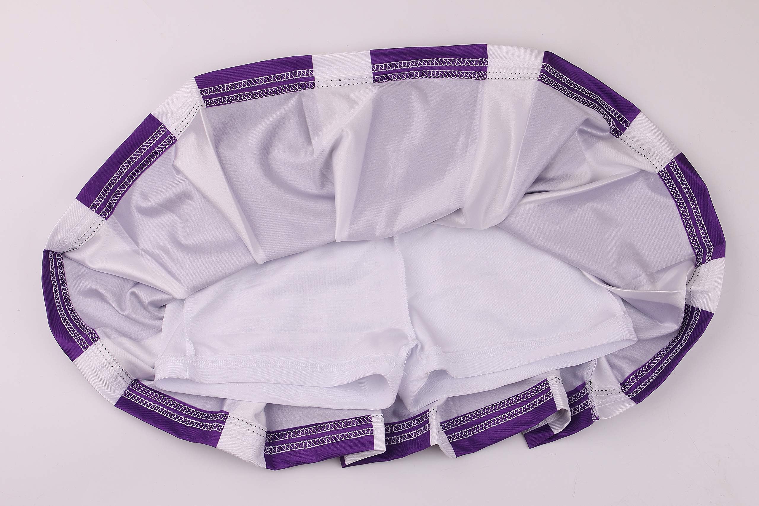 yolsun Cheerleader Costume Outfit for Girls Halloween Cosplay Christmas Gift for Kids (Purple,8-9 Years) - Image 2
