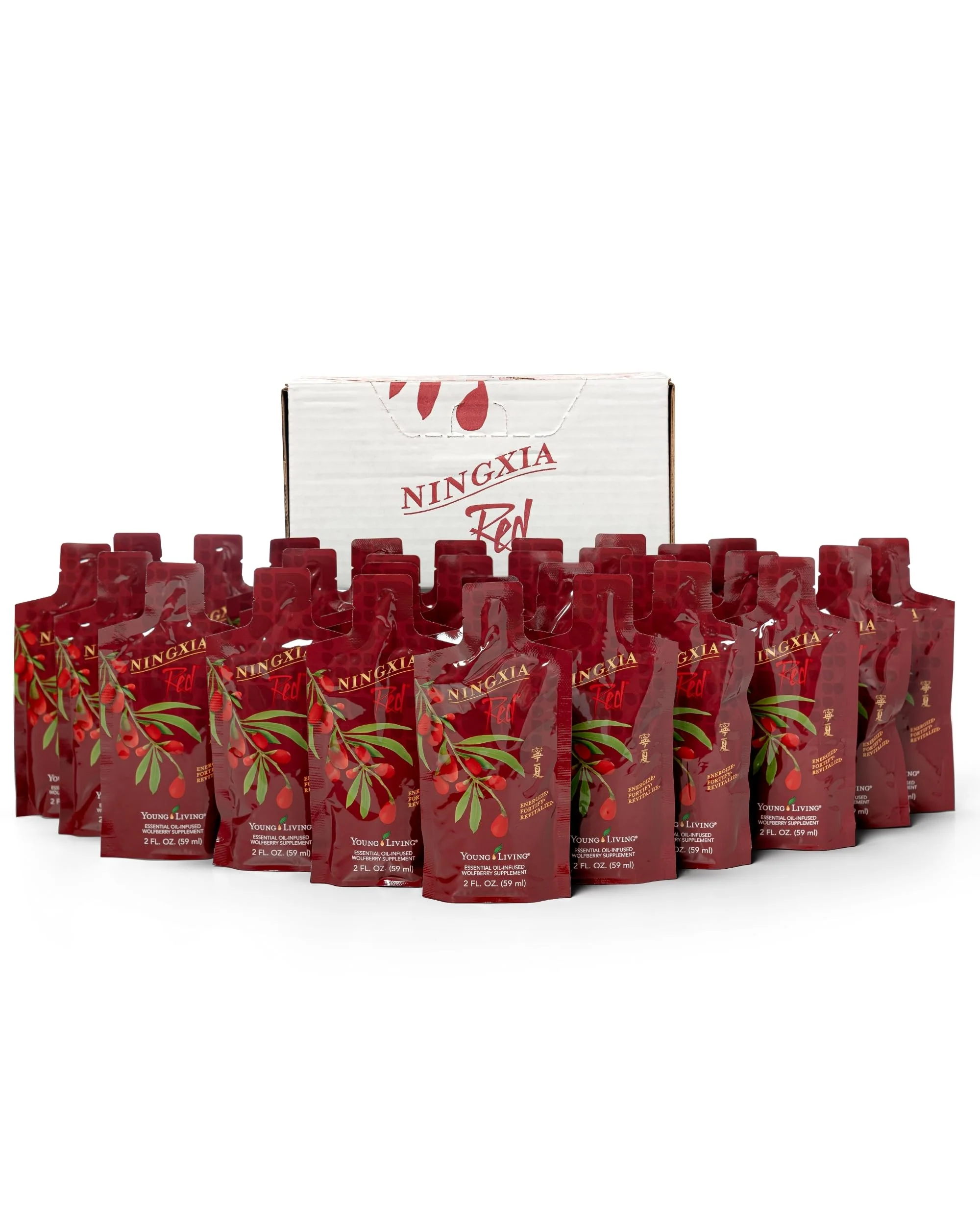 Young Living Ningxia Red Supplement - Fortify & Revitalize - 30 Pack, 2 fl oz Each