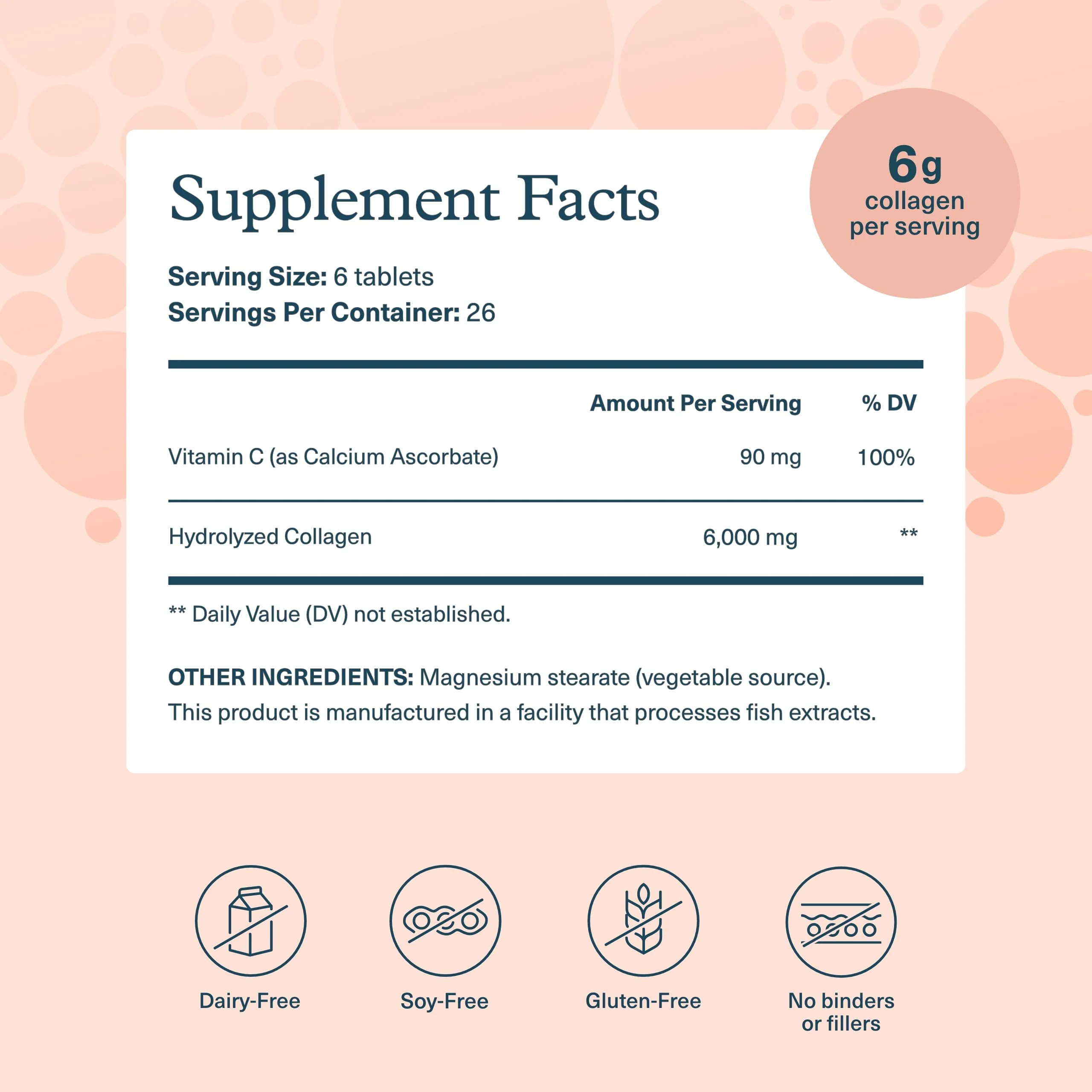 Youtheory Advanced Collagen - 6,000 mg Collagen with Vitamin C - for Hair, Skin & Nails* - Supplements for Women & Men - 290 Tablets - Image 8
