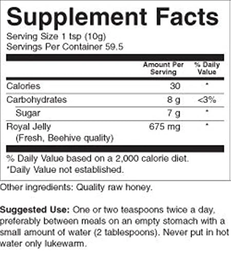 YS Royal Jelly/Honey Bee - Royal Jelly In Honey Ultra Strength, 21 oz gel - Image 3
