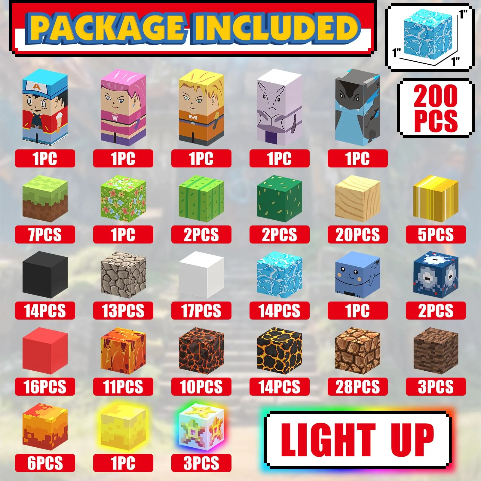 YUNGOWN 200PCS Magnetic Blocks Building Toys Set, Light Up Build 3D Magnetic Building Blocks for Kids Boys Girls Ages 3+, Magnet Cubes STEM Sensory Christmas Birthday Gift Construction Toys - Image 5