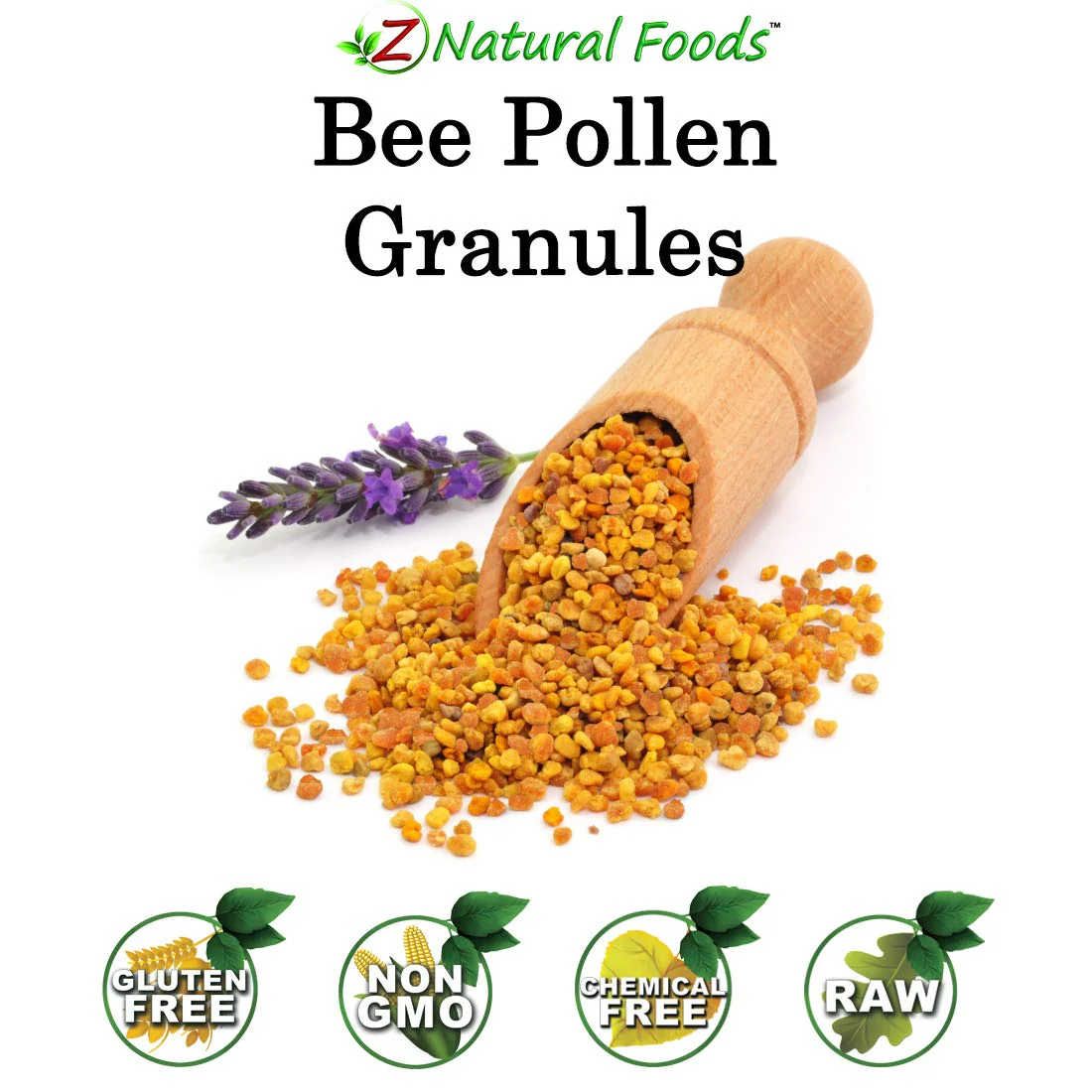 Z Natural Foods Spanish Bee Pollen Granules - Pure & Raw Pollen Granule, Product of Spain - Nutrient-Dense for Energy & Immune Support - Aromatic Sweet Flavor, Sprinkle on Salads & Smoothies, 1lb - Image 2
