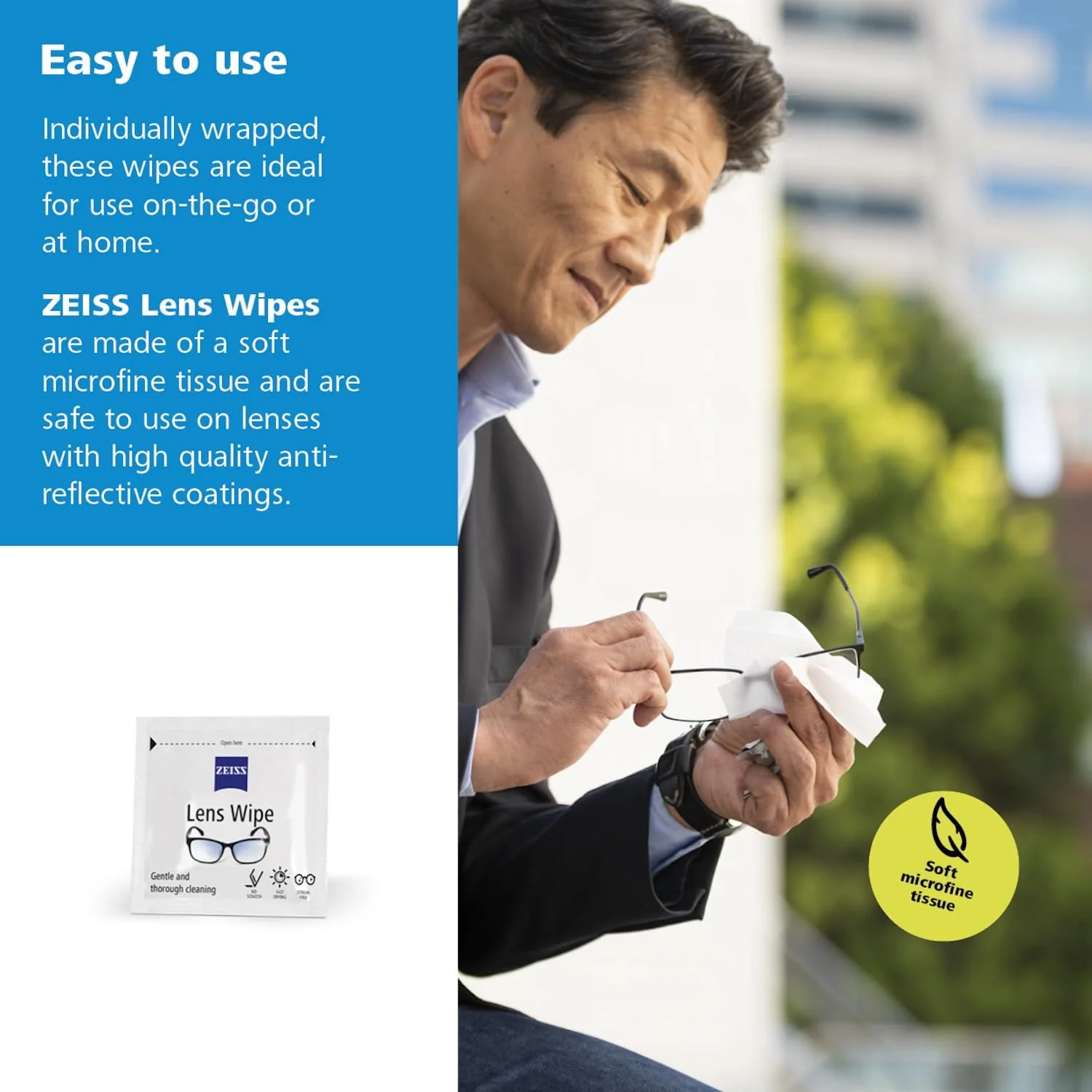 ZEISS Pre-Moistened Lens Cleaning Wipes, 600 Count - Image 2