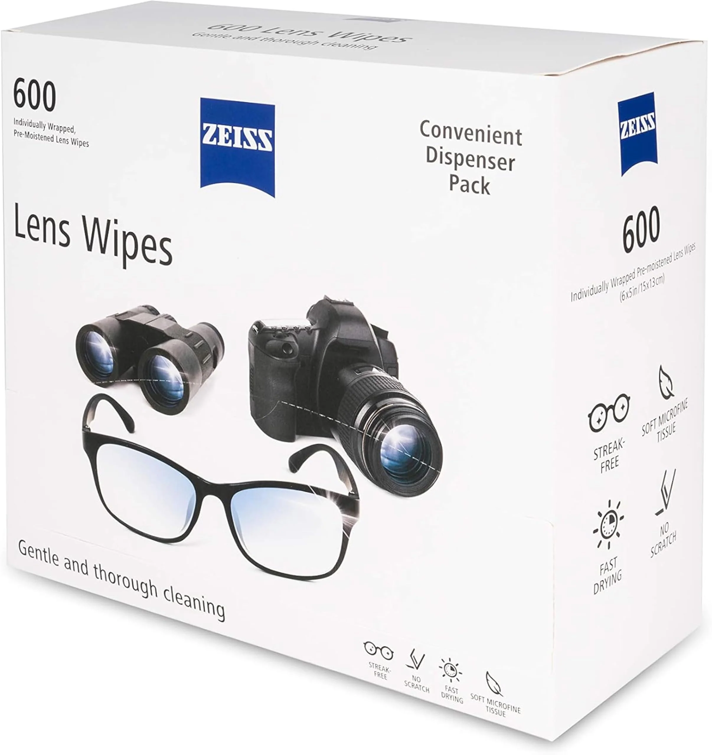 ZEISS Pre-Moistened Lens Cleaning Wipes, 600 Count - Image 6