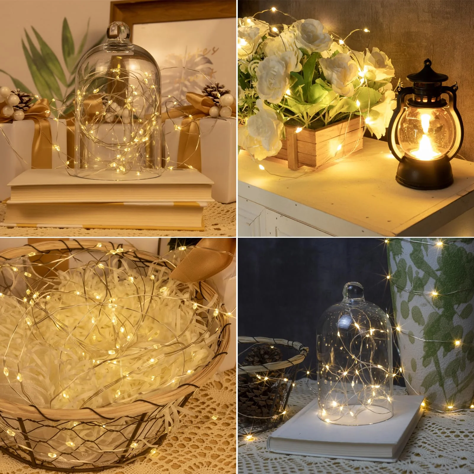 ZELUXDOT Fairy Lights Plug in,200FT 600LEDs Waterproof Led String Lights,8 Modes Remote Twinkle Light for Outdoor Indoor Christmas Wedding Birthday Garden Party Decorations,Silver Wire,Warm White - Image 6