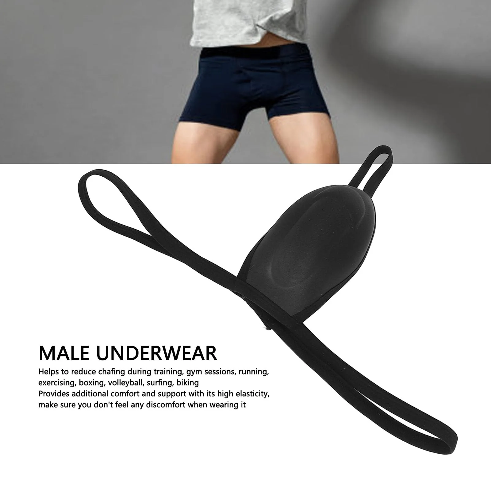 Zetiling High Elasticity Comfortable Scrotal Support Jock Strap Underwear for Vasectomy Recovery Gym Running Exercising (M), Medium - Image 8