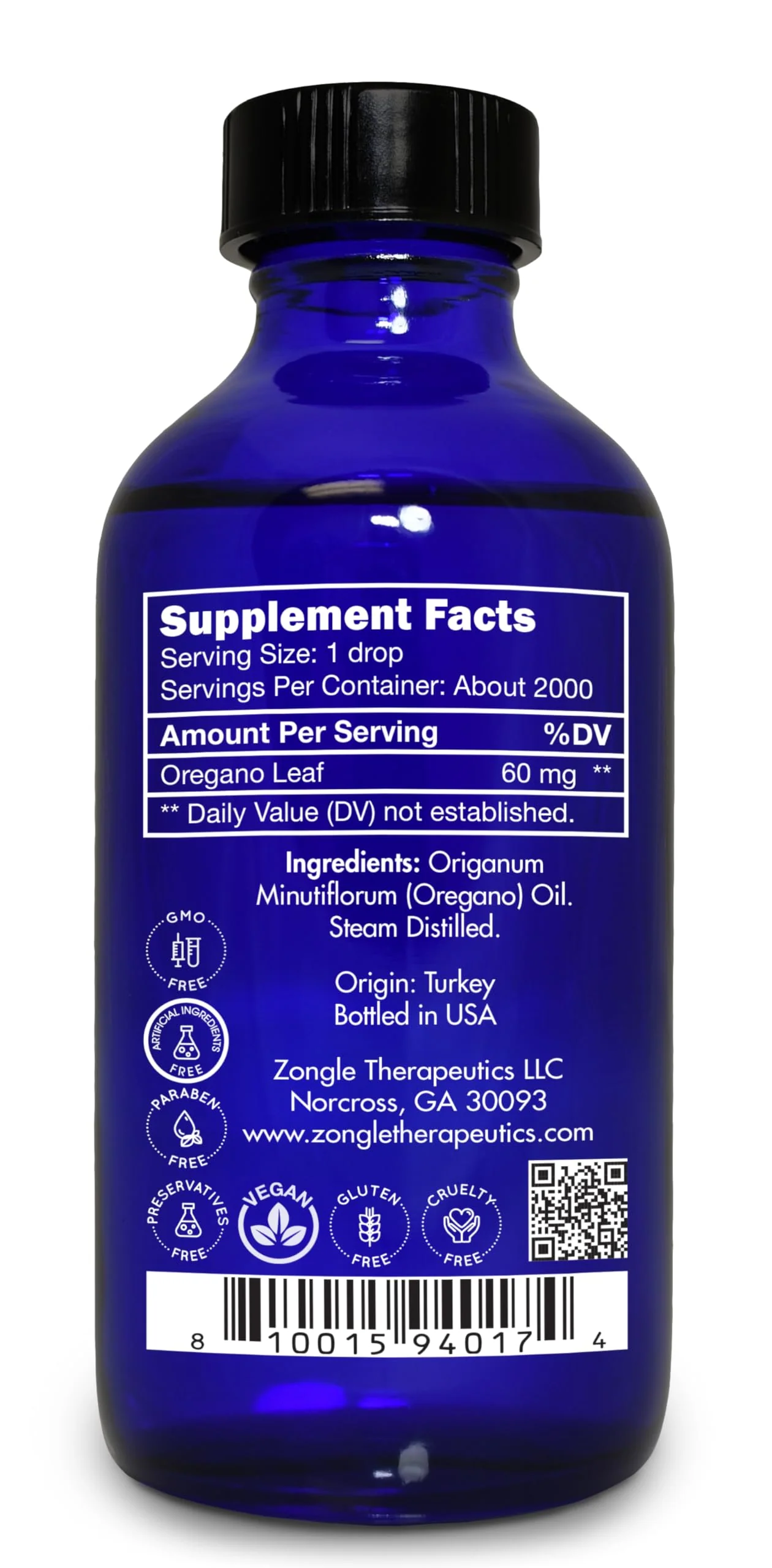 Zongle Therapeutics Oregano Oil, Food Grade, Safe for Ingestion, Edible, for Drops, Kids – 100% Pure, Oregano Essential Oil, 4 OZ - Image 6